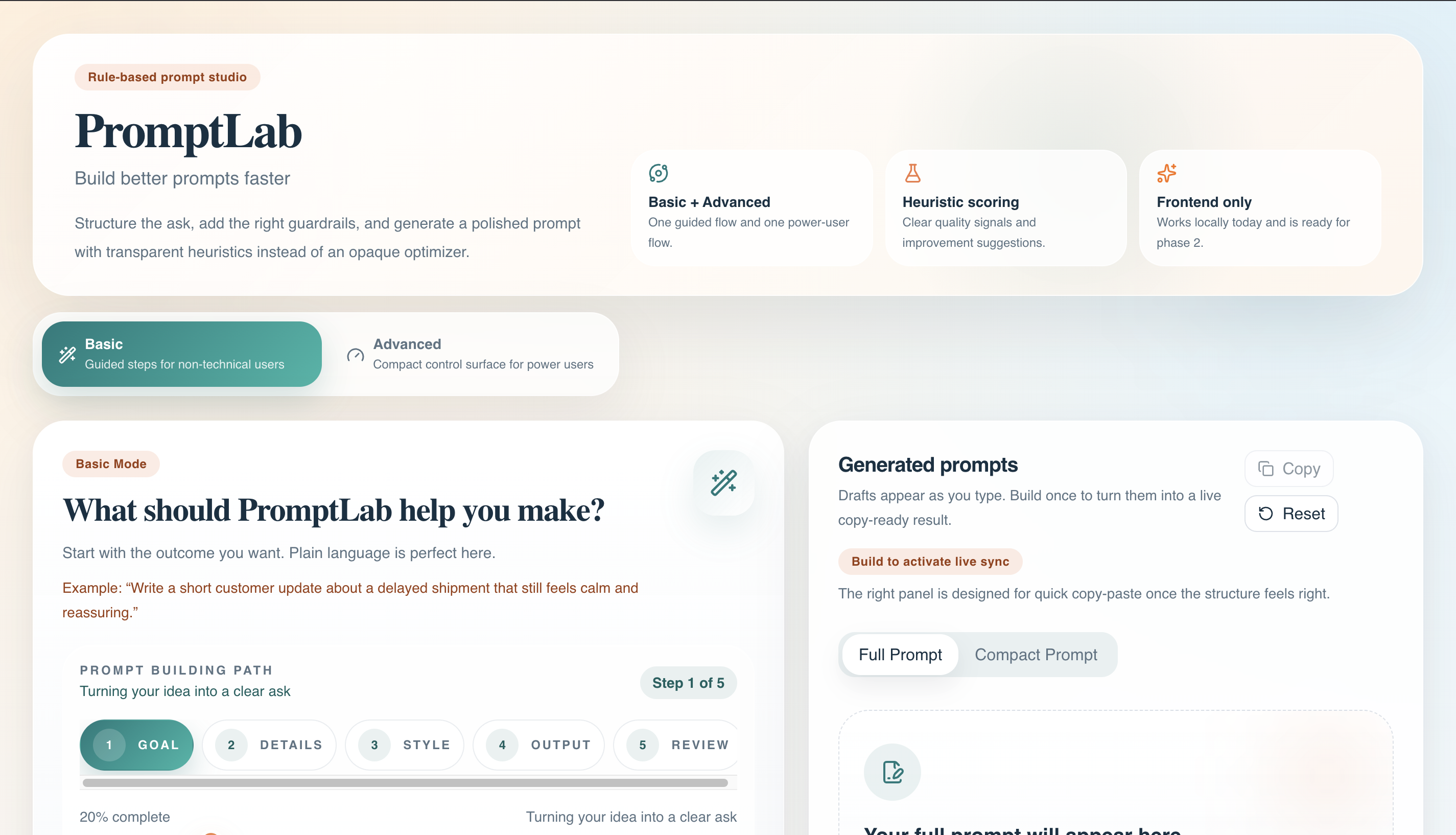PromptLab screenshot